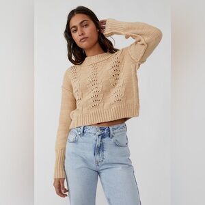 Free People Bell Song Pullover-Sandcastle Size Medium